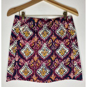 J. Crew Stretch Women's Size 2 Skirt Blue Pink Yellow